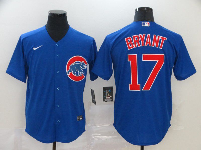 Men Chicago Cubs #17 Bryant Blue Game Nike MLB Jerseys->los angeles dodgers->MLB Jersey